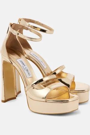 Jimmy Choo Sandalias Claressa de piel metalizada