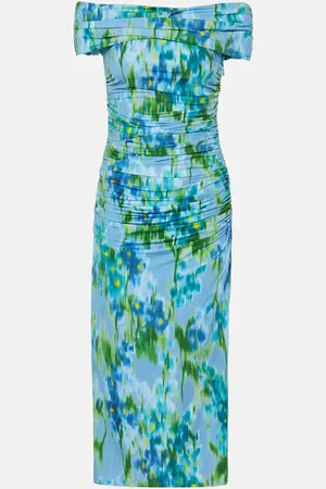 Carolina Herrera Vestido midi con hombros descubiertos
