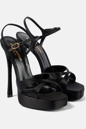 Saint Laurent Sandalias con plataforma Debbie 110 de crepé satén