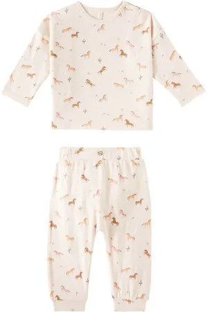 Rylee + Cru Bebé - set de top y pantalones de algodón