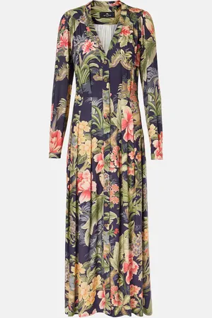 Etro Vestido largo de fil coupé y jacquard