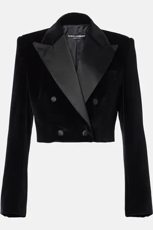 Dolce & Gabbana Chaqueta de esmoquin cropped de terciopelo