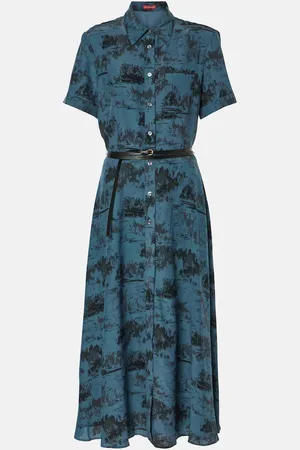 Altuzarra Vestido midi Kiera de seda estampado