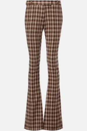 Acne Studios Pantalones flared a cuadros
