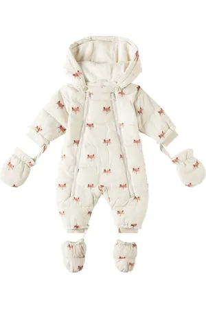Rylee + Cru Bebé - mono de nieve Fox estampado