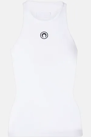 Marine Serre Tank top Moon de mezcla de algodón