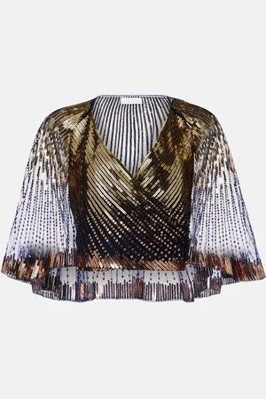Paco rabanne Crop top con lentejuelas