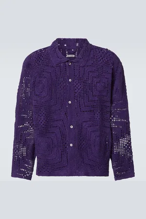 BODE Camisa en croché de algodón
