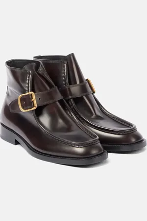 DRIES VAN NOTEN Botines de piel con hebilla