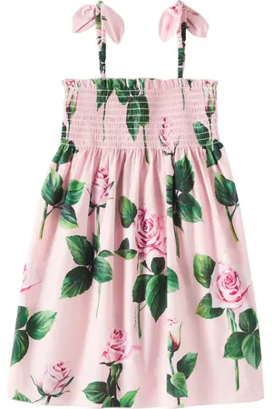 Dolce & Gabbana Vestido en popelín de algodón floral