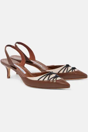 Manolo Blahnik Salones destalonados Maretsli 50 de piel
