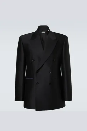 Burberry Blazer cruzado de lana y seda