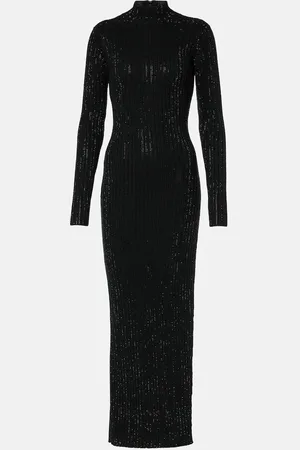 DAVID KOMA Vestido midi de algodón adornado