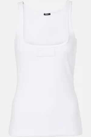 VERSACE Tank top de mezcla de algodón