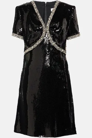 Nina Ricci Vestido corto con lentejuelas adornado