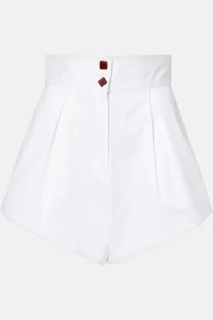 Adriana Degreas Shorts de algodón de tiro alto