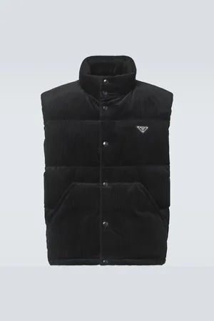 Prada Chaleco de plumas de terciopelo