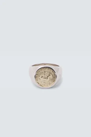 TOM WOOD Anillo de plata de ley bañado en oro de 18 ct