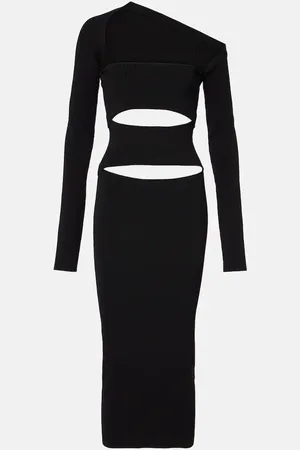 CHRISTOPHER ESBER Vestido midi de jersey acanalado
