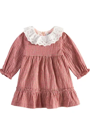 Tartine Et Chocolat Bebé - vestido a cuadros con encaje
