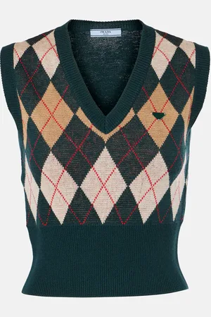 Prada Chaleco Argyle de lana virgen