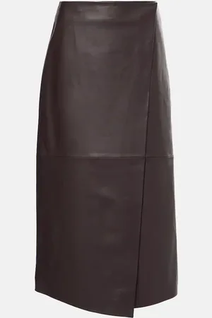 The Frankie Shop Falda envolvente Hedi de piel