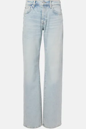 7 for all Mankind Jeans rectos Tess Trouser de tiro alto