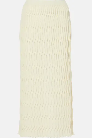 Bottega Veneta Falda midi de lana