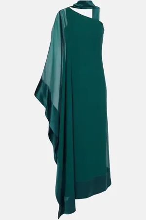 ‎Taller Marmo‎ Vestido largo asimétrico Betsy Spirito de seda