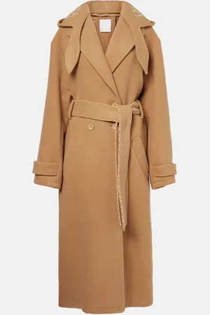 Givenchy Abrigo envolvente de lana y seda