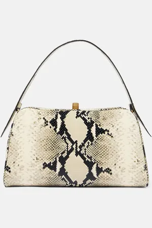 Khaite Bolso al hombro Cate de piel grabada