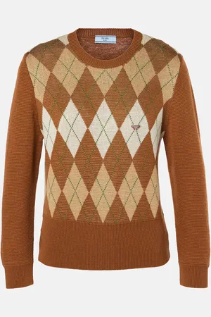 Prada Jersey cropped Argyle de lana