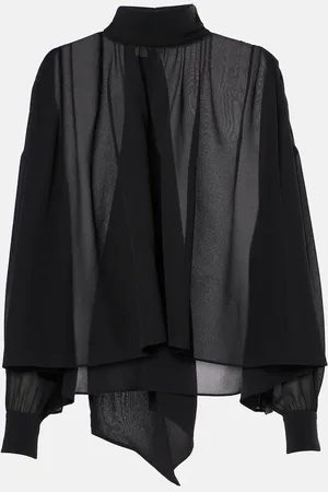 Chloé Chloé Blusa de georgette de seda con lazada