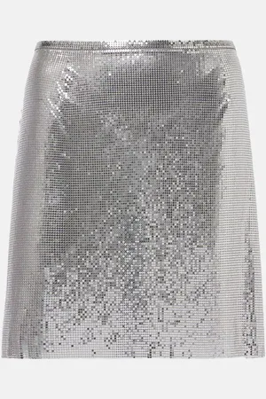 Paco rabanne Minifalda de malla metálica