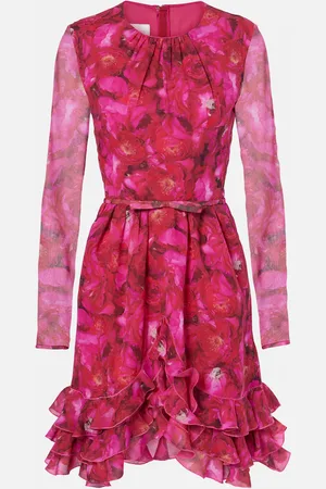 Giambattista Valli Vestido corto Rose Mania de seda floral
