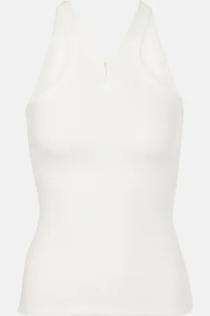 Courrèges Courrèges Tank top acanalado de algodón