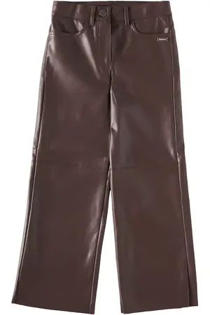 MONNALISA Pantalones rectos de piel sintética