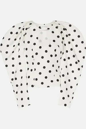 Nina Ricci Top de tafetán con lunares