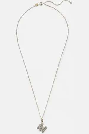 STONE AND STRAND Collar de oro de 10 ct con diamantes