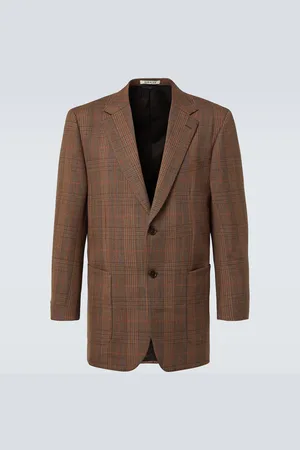 Auralee Blazer de lana a cuadros Príncipe de Gales
