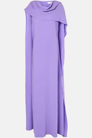 Oscar de la Renta Vestido de fiesta de georgette con capa