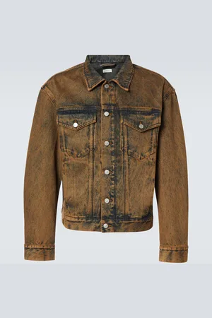 DRIES VAN NOTEN Chaqueta de denim con efecto desgastado