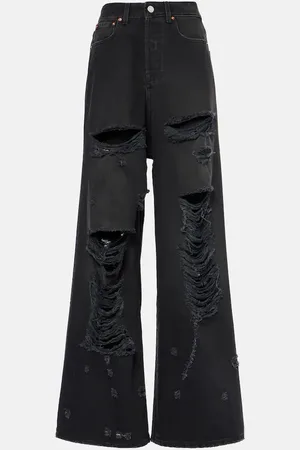 Vetements Jeans anchos Big Shape desgastados