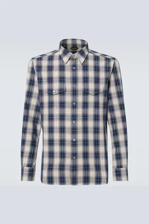 Tom Ford Camisa de algodón a cuadros