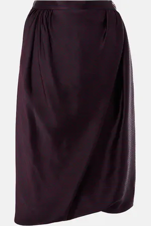 Vivienne Westwood Falda midi drapeada Drunken a rayas
