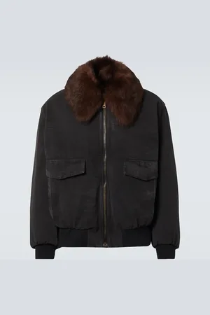 Prada Chaqueta bomber de algodón con borrego