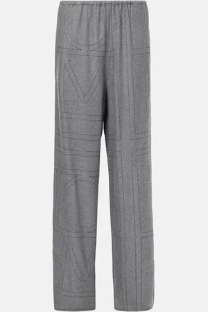 Totême Pantalón de pijama Monogram de franela