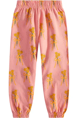 Mini Rodini Pantalones Winter Flowers de algodón