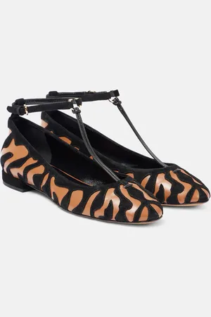 ULLA JOHNSON Bailarinas Polline de piel estampadas