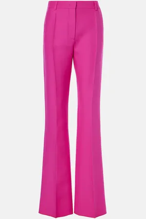 VALENTINO Pantalones flared de Crepe Couture